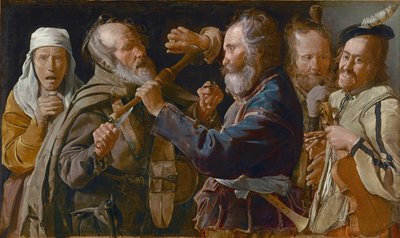 La rissa dei mendicanti, c.1625-30 da Georges de La Tour